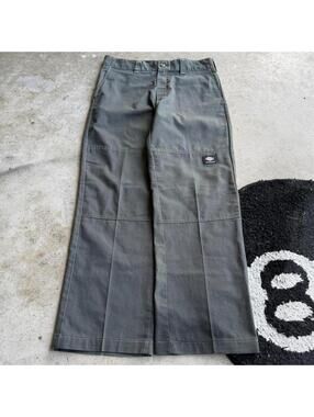 Y2K Dickies Baggy Double Knees Moss Green Pants